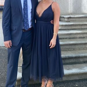 Express Navy Blue Midi dress